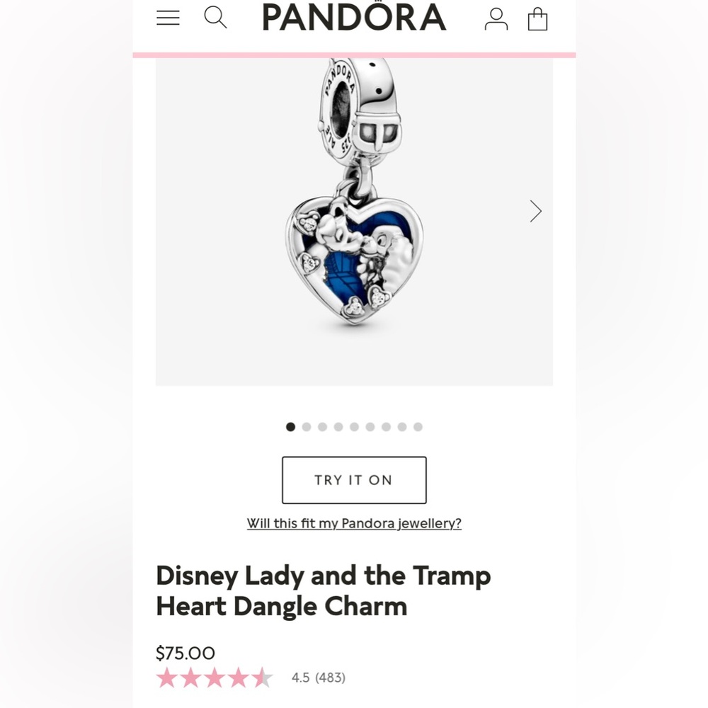 Pandora Lady & The Tramp Charm